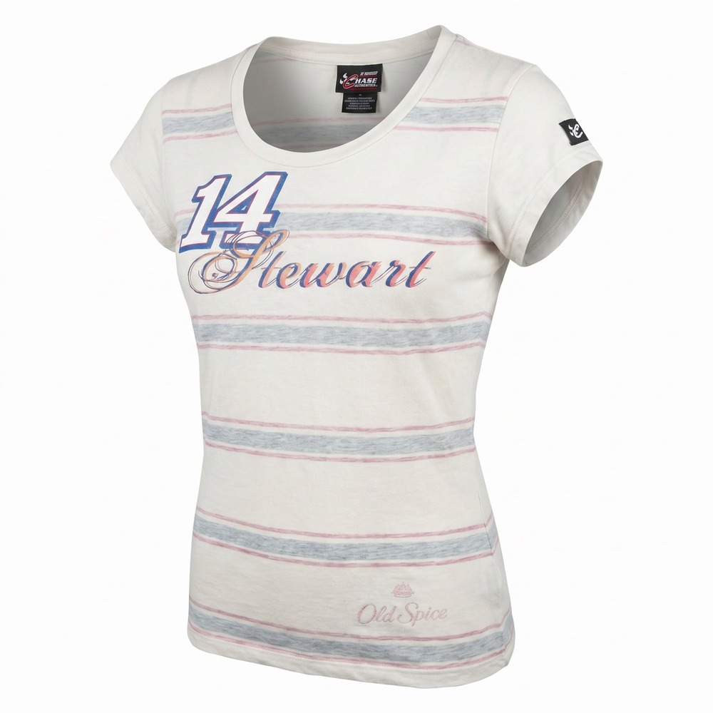 Chase Authentics Baby Tee Tony Stewart 14 Old Spice NASCAR Striped Graphic S